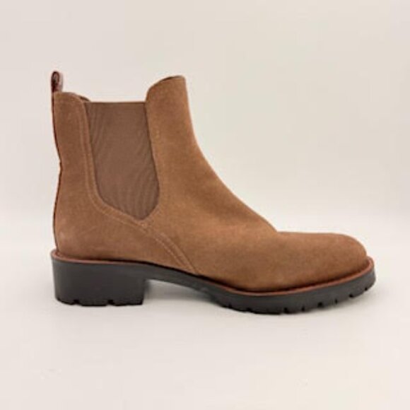 Sam Edelman Laguna Tan Suede Chelsea Boots Lug Sole Ankle Booties Women’s Size 6 - Picture 5 of 7